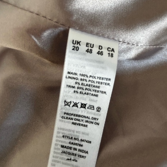 Jacques Vert Collection Jacket light mauve/purple sheen. Size 18 - Picture 7 of 8